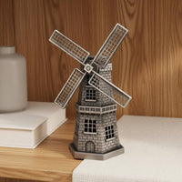 Dutch Wind Machine Replica Model Zinc Alloy Tabletop Ornament Retro Design