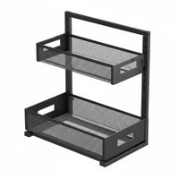 Pull-out Cabinet Organizer Versatile Adjustable Rack Large Capacity 2-Tier Sliding Basket Organizer for Kitchen, Pantry, Lavatory