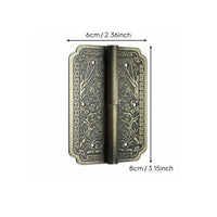Vintage Design Chinese Design Door Hinge Oxidation Resistant Antique Brass Cabinet Hinge for DIY Enthusiasts