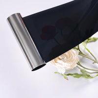 Window Film Privacy for Home Office, Reflective Sun Protection and Heat Insulation, Dark Grey Window Tint Film Home, PVC Window Frosting Film