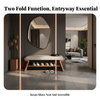 Italian-and designd Design paded Shoe Changing Stool Multi-Functional Tufted Shoe-Changing Bench Sturdy long-lasting Entryway Seating Easy Assembly for Apartment Dwellers, Families, property owners, Hallway, Living Room, Bedroom