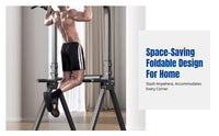 Chin-Up Bar Station, Indoor Home Gym, Foldable, Adjustable Height, Sturdy Steel Frame, Multi-Function Fitness