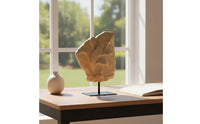 Sculpture on Stand Textured Resin Sculpture Rustic Simplicity Ornament for Entryway, Mantel