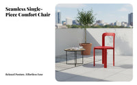Thickened Material Minimalist Plastic Chair Lightweight Plastic Dining Chair Easy to Clean Household Furniture Safe and Odorless for Cafe Owners, Design Enthusiasts, Office Workers, Study Room, Restaurant, Balcony