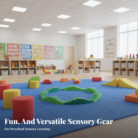 8 Pieces Sensory Development Wavy Balance Beam Stable Kids Tactile Path Long-Lasting Kids Balance Trail Even Edges for Preschoolers, Toddlers, Kindergarten, Indoor, Playroom