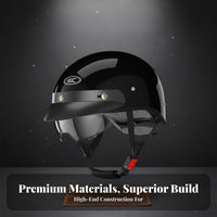 Japanese Design Bowl Helmet 3C Certified Retro Half Helmet Shell for Adults, Women, City Commuting, Street Riding, All Seasons