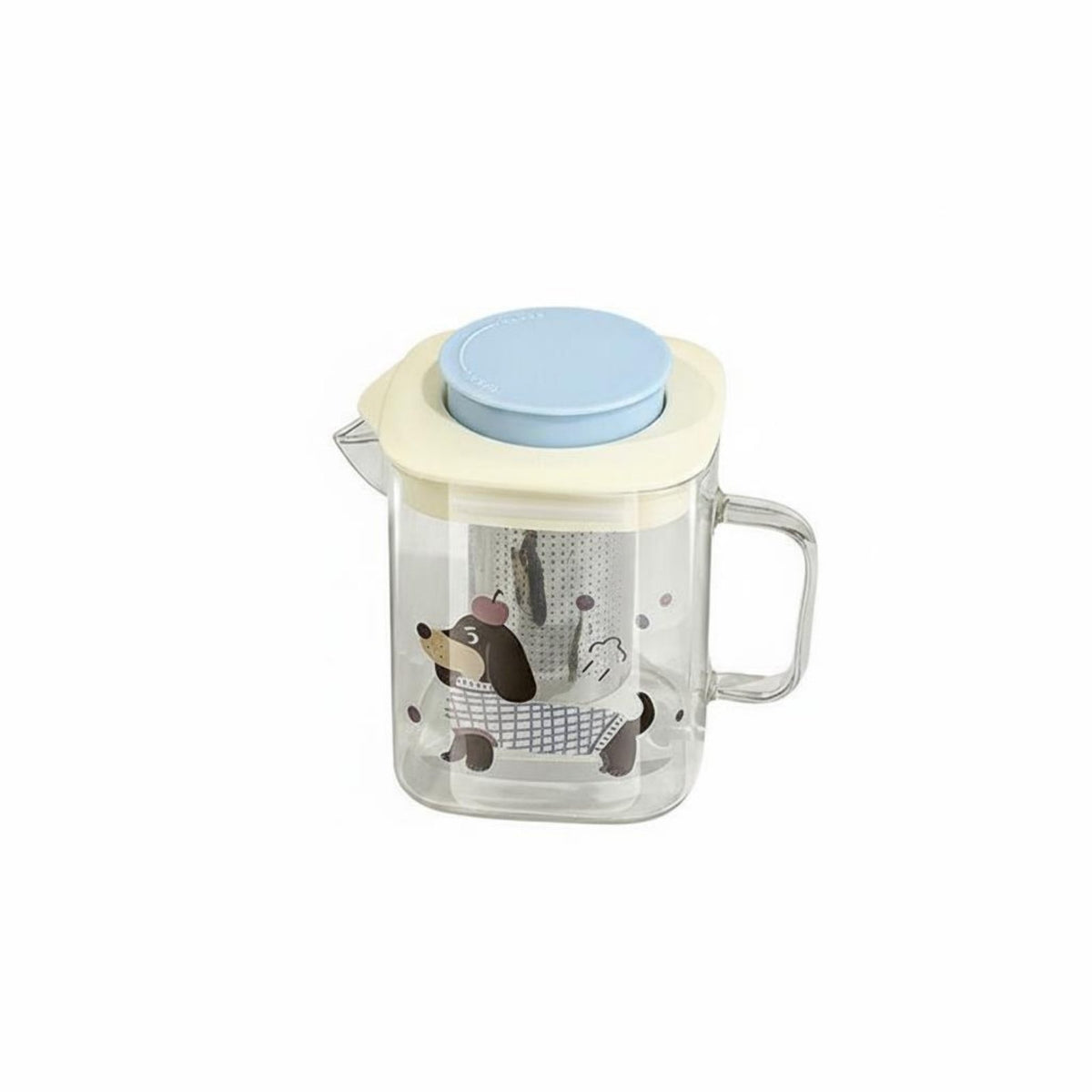 Heat Resistant Square Glass Water Jug Easy to Clean Glass Pitcher with Lid Safe Material for Families, Homeowners, Kitchen, Refrigerator