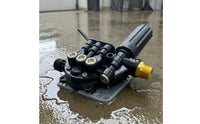 Multiple Connection Ports 12 Mm Stem-Clamp Pump Head Threaded Metal Outlet Pressure-Regulating Pump Head Adjustment Knob Car Washer Part Mounting Ears