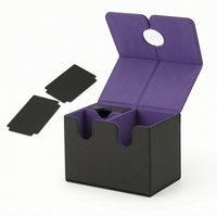 Soft Interior Trading Card Storage Box Portable Trading Card Storage Box with Dividers Textured Compact for Tournaments