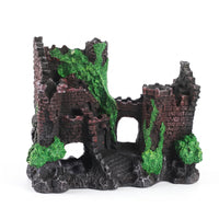 Hollow Castle Ruins Decoration Textured Aquarium Decor with Cave Realistic Castle Ruins Antique for Aquariums