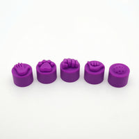 5 Pieces Soft-Touch Pickleball Paddle End Cap Textured Silicone Paddle Cap Guarding Handle Cover Grippy
