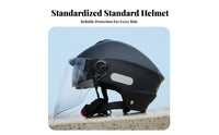 Electric Bike Half Helmet Large Size Fit Lightweight Helmet Impact Resistant Guarding Headwear for Men, Women, Summer Riding, City Commuting