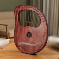 Box Harp with 19 Strings Compact Handheld Harp Easy to Play Instrument for Beginners, Adults, Music Practice