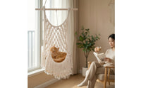 Woven Macrame Cat Sling Indoor Cat Sling Bed Soft Pet Furniture Cozy for Window