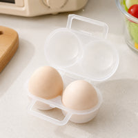 Egg Case, Holds 2 Eggs, Unbreakable, Boiled Egg Case, Transparent, Egg Holder, For Camping, Picnic, Portable