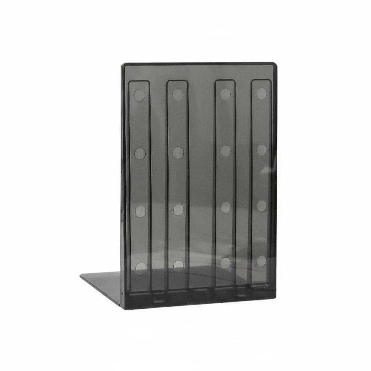 Transparent Design Foldable L-Shaped Bookend Portable Book Stand Space-Saving Desk Accessory sturdyDuty for Students, educators, Readers, School, Home Study, bookcase, Library