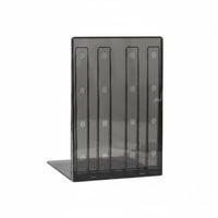 Transparent Design Foldable L-Shaped Bookend Portable Book Stand Space-Saving Desk Accessory sturdyDuty for Students, educators, Readers, School, Home Study, bookcase, Library