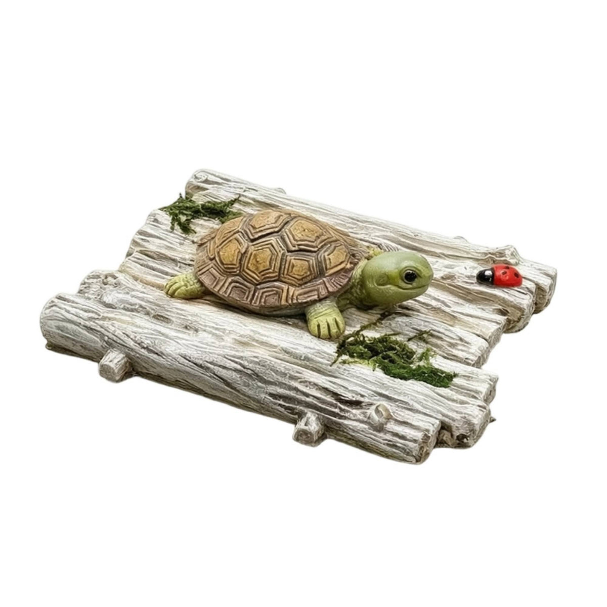 Buoyant Raft with Turtle Resin Buoyant Turtle Ornament Decorative Pond Decoration for Water Features