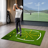 Sporting Driving Range Mat 1.17m x 1.52m, Chipping Practice Mat for Indoor & Outdoor Use, Non-Slip EVA Base Swing Practice Mat with Tee Holder