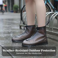 Rain Shoe Covers Wear Resistant Waterproof Overshoes Portable Rain Boot Covers for Cyclists