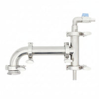 304 Stainless Steel Steam Condenser with Tri-Clamp Inexpensive Weldless Steam Condenser Food-Grade Compact for Home Brewers