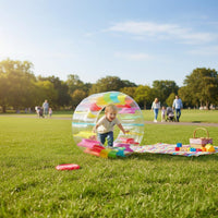 Big Size Inflatable Water Roller Portable Inflatable Rolling Wheel Easy to Inflate Pool Hamster Wheel Thick PVC for Children, Lawn