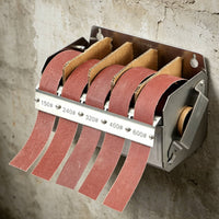 Stainless Steel Sanding Sheet Roll Holder Retractable 5-Slot Grit Sanding Belt Organizer Multi-Grit for Metalworkers