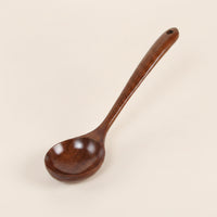 Wooden Soup Ladle Deep Bowl Soup Ladle with Long Handle Wooden Serving Spoon Natural Wood Utensil Heat-Resistant for Home Cooks