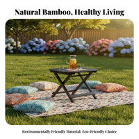 Portable Bamboo Tea Tray Polished Surface Chinese Tea Ceremony Table Easy to Clean for Office Workers, Home Entertainers, Adults, Living Room, Balcony, Desktop, Teahouse