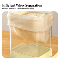 Greek Yogurt Strainer Easy to Clean Yogurt Strainer Bag Whey Separator Bag for Home Cooks, Health Enthusiasts