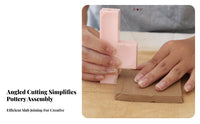L-Shaped Bevel Cutter Rust-Resistant Clay Angle Cutter Comfortable Hold Angle Cutting Clay Tool for Hobbyists, Beginners, Art Classroom