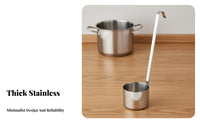 Long Handle Beverage Ladle Sturdy Long Handle Ladle Measuring Dipper with Hook Versatile Flat Bottom Dipper Spoon Pouring Spout
