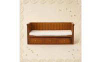 1/12 Scale Dollhouse Bed Retro Style Dollhouse Miniature Bed Solid Wood