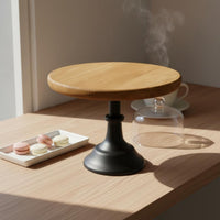 Elevated Design Pedestal Cake Stand Rustic Charm High Footed Dessert Tray Multi-Purpose Round Pedestal Stand Multifunctional for Weddings, Bakeries