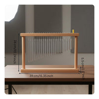 Single Row Bar Chimes Metal Wind Chime with Wooden Frame Professional Bar Chime for Teachers, Home