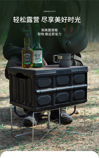Folding Metal Bucket Stand for Camping
