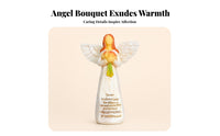 Engraved Retirement Message Resin Angel Statue Tabletop Angel Figurine Detailed Design Home Decor Gift Idea