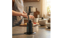 360-Degree Face Tracking Phone Holder Motorized Mobile Phone Gimbal Automatic Live Broadcasting for Creators, Product Demos