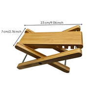 Polished Finish Classical Guitar Footstool Portable Bamboo Guitar Foot Rest Foldable Performance Footstool for Guitarists, Musicians, Practice