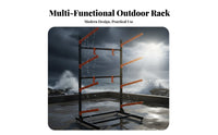 Heavy-Duty Freestanding Multi-Kayak Holder Adjustable Height Freestanding Watercraft Holder Indoor/Outdoor Use Watersport Rack Weather-Resistant for Water Sports Enthusiasts, Rowboat Owners, Paddleboarders, Shed, Dock, Dockside