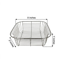 Sink Strainer and Dish Drainer for Kitchen, Stainless Steel Sink Drainer Basket, Fine Mesh Food Waste Catcher, Modern Minimalist Style Design