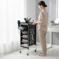 Salon Trolley Cart Swivel Hairdresser Trolley Sturdy Salon Cart with Wheels for Hairdressers, Stylists