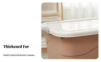 Large Capacity Stackable container with Lid exceptionally Thick Stackable Lidded Container long-lasting Household Storage Space-Saving for homeowners, creamice Workers, Dorm Room, Bedroom, Closet, Kitchen