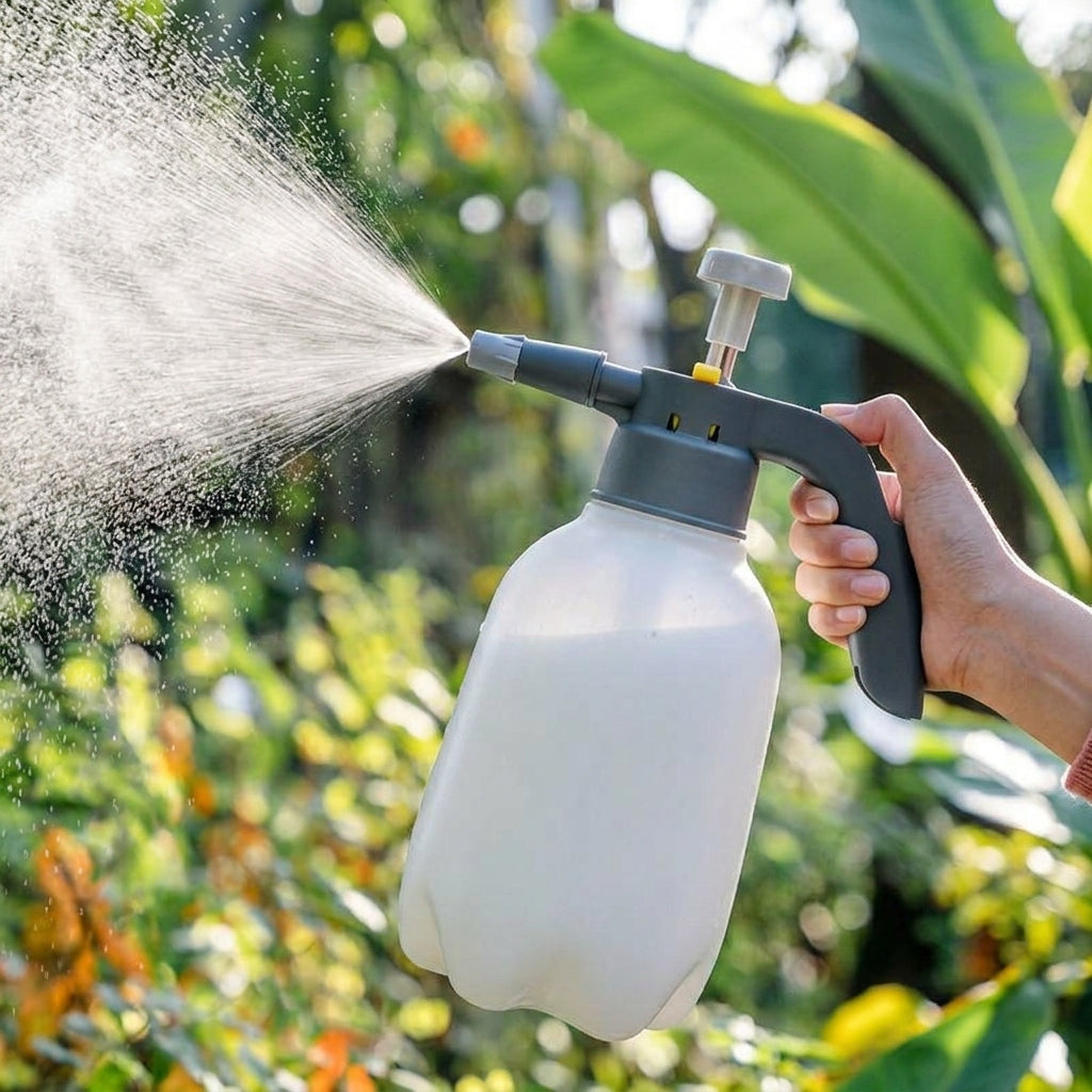 Spray Bottle and Pressure Sprayer for Car Cleaning, Heavy Duty 2L Capacity Pump Sprayer for Car Wash, Car Wash Kit with Car Foam Hand Pump