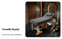Latex Facial Bed Sturdy Carbon Steel Frame Eyelash Extension Bed Firm Cushioning Versatile Spa Table for Beauticians, Permanent Makeup Artists, Spas
