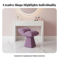 360-Degree rotate Twisted Knot Pouf Multi-Functional Vanity Seat Low Stool for Nail Technicians, Homeowners, Interior Designers, Living Room, Entryway, Bedroom