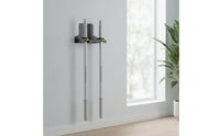 Bar Wall Rack Multi-Slot Metal Rack with Cradles Wall Mount Bar Hanger Compact Barbell Holder Space-Saving for Home Gym Owners