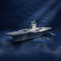 Static Aircraft Carrier Model Pre-Assembled Aircraft Carrier with Planes Desktop for Display Shelf, Bedroom Decor