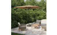 Half Umbrella Adjustable Height Half Parasol Sun Protection Balcony Umbrella for Patio, Terrace