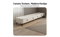 Floor Standing TV Cabinet Light Elegant Design TV Cabinet with Drawers Ample Storage Low Profile Entertainment Center for Pet Owners, Bedroom